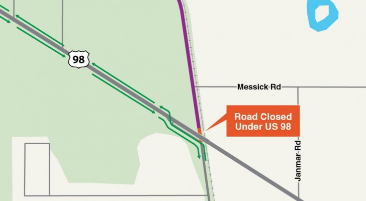 Old Lakeland Highway to be Closed Under US 98